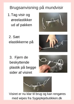 Sygeplejebutikken Værnemidler*Mund visir med hvid bøjle