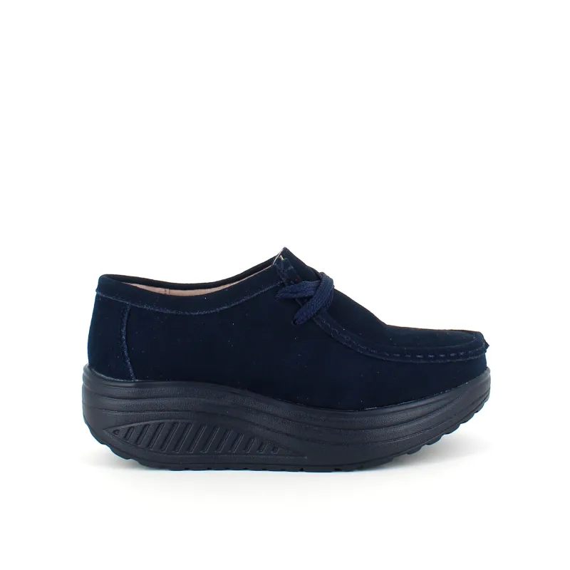 Sygeplejebutikken Sko På Tilbud*Navy ruskindssko med gængesål og svangstøtte