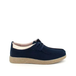 Sygeplejebutikken Sko På Tilbud*Navy ruskindssko med rågummisål