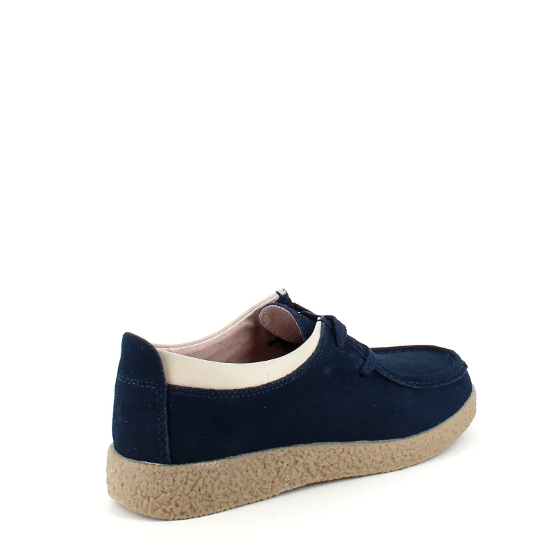 Sygeplejebutikken Sko På Tilbud*Navy ruskindssko med rågummisål