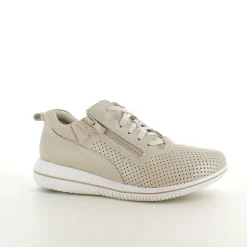Green Comfort Leddegigt|Hælsporer*Åndbar beige sneakers fra