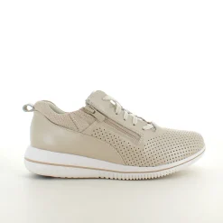 Green Comfort Leddegigt|Hælsporer*Åndbar beige sneakers fra