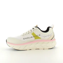 Endurance Sommersko Dame|Hvide Sneakers Dame*Åndbare Comfortfit sneakers med rosa detaljer
