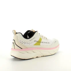Endurance Sommersko Dame|Hvide Sneakers Dame*Åndbare Comfortfit sneakers med rosa detaljer
