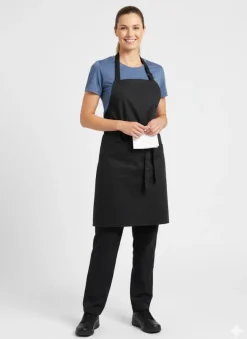 Nybo Workwear Hjælpemidler Til Køkkenet*Nybo Sort Unisex Essence Kuskeforklæde, Justerbar, Lommer