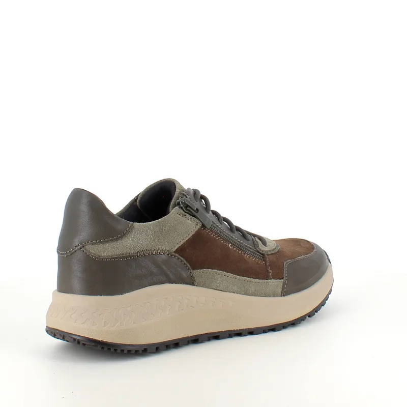 Green Comfort Leddegigt|Hælsporer*Olivengrøn sko med dobbelt lukning