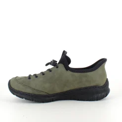 Rieker Diabetes Fødder|Sommersko Dame*Olivengrøn slip-on sneakers