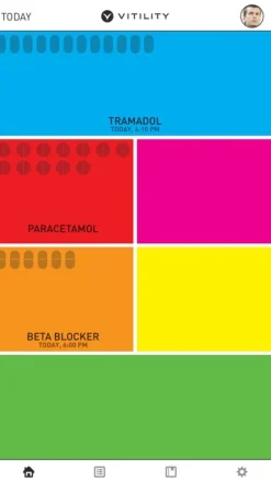 Vitility Medicinophældning|Medicinophældning*Pilleæske med huske app til telefonen.