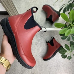 Green Comfort Overgangssko|Sko Til Brede Fødder Og Høj Vrist*Rød luksus gummistøvle med svangstøtte fra