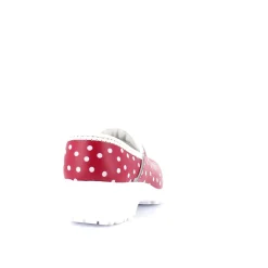 Sygeplejebutikken Træsko Dame Modeller|Arbejds Sko*Rød træsko med polkaprikker med kap