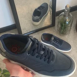 Sygeplejebutikken Sko Til Ældre|Fodformede Sko*Relife sporty arbejdssko i navy med Soft Reflex-system – let komfort til lange dage på fødderne