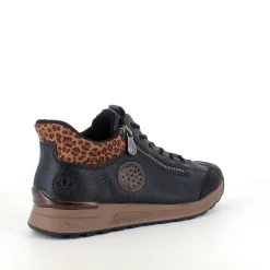 Rieker Kort Støvle Dame|Sorte Støvletter*Step-in støvle med flotte detaljer