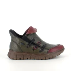 Rieker Kort Støvle Dame|Overgangssko*støvle i Grøn med Antistress sål