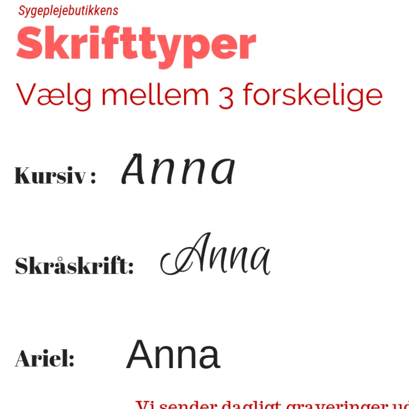 Sygeplejebutikken Navneskilte*Rundt navneskilt med nål