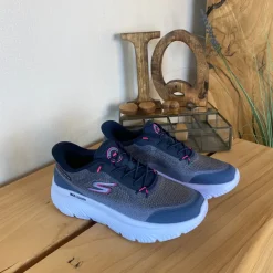 Skechers Hælsporer|Slip On Sko*slip-in sko i blå med Max Cushion