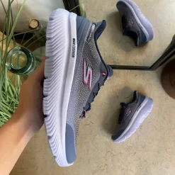 Skechers Hælsporer|Slip On Sko*slip-in sko i blå med Max Cushion