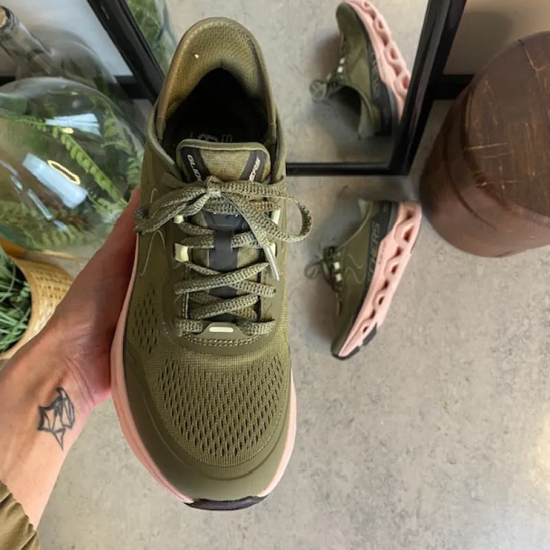 Skechers Slip On Sko|Kondi Sko*Slip-in sko i grøn med Glide-Step Altus