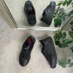 Skechers Leddegigt|Hælsporer*Work i sort skind med max cushioning såler