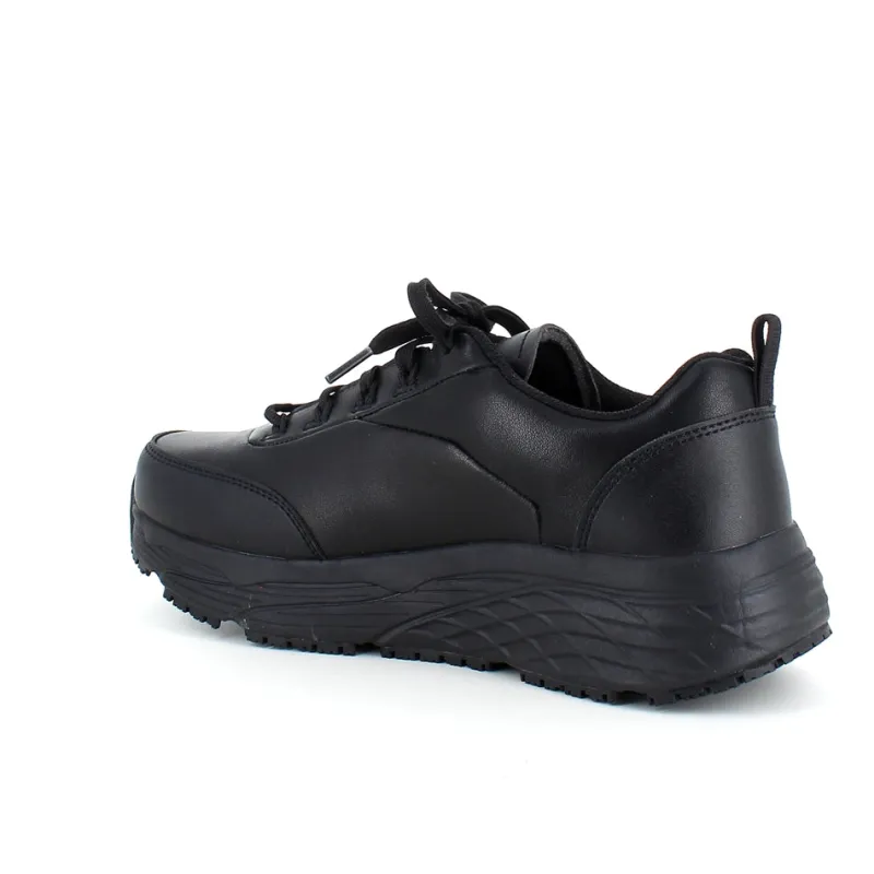 Skechers Leddegigt|Hælsporer*Work i sort skind med max cushioning såler