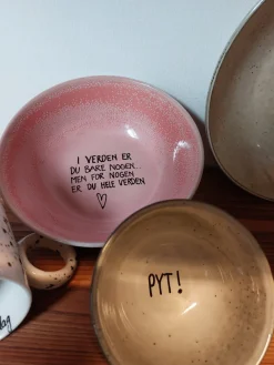 Sygeplejebutikken Gaver Til Sundhedspersonalet*Skål, pink/grå, 7xø13 cm