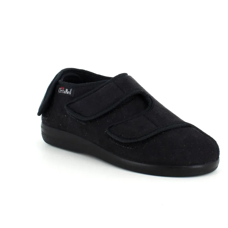 OrtoMed sko Knyster - Hallux Valgus|Hjemmesko*Sko med velcro og bred pasform og regulerbar hælrem