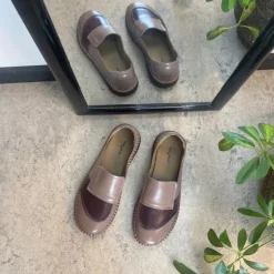 Sygeplejebutikken Sko På Tilbud*Slip on sko i skind med ultra fleksibel ydersål