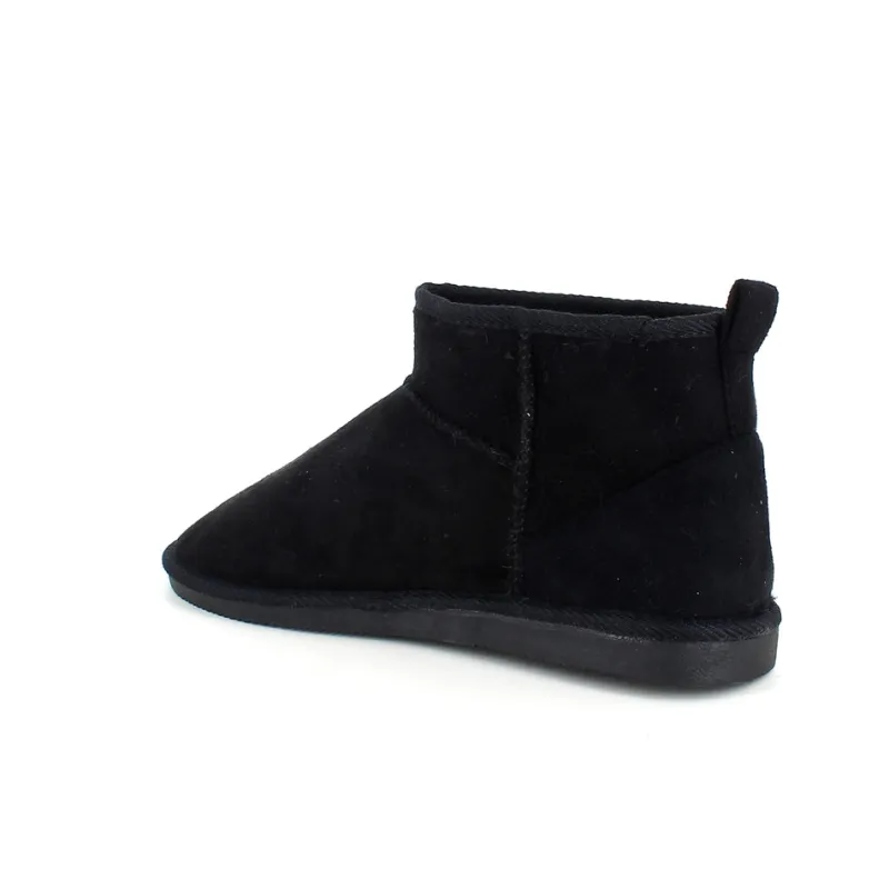 Sygeplejebutikken Sko På Tilbud*Sort bamsestøvle med blødt foer og kort skaft