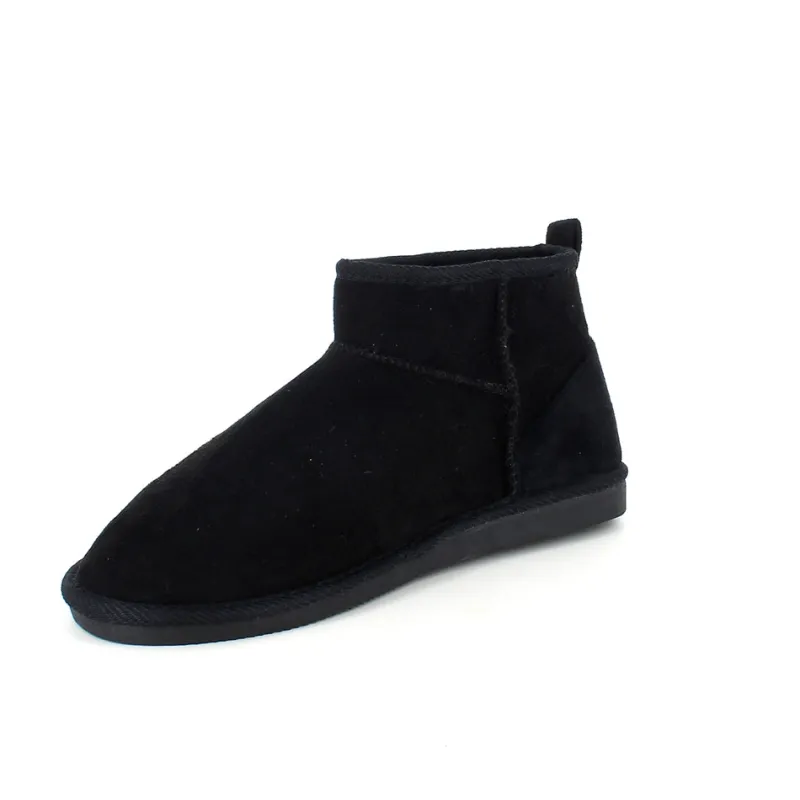 Sygeplejebutikken Sko På Tilbud*Sort bamsestøvle med blødt foer og kort skaft