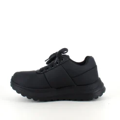 Sygeplejebutikken Kondi Sko|Stødabsorberende Sko*Sort damesko i blød PU med snørebånd og dekorative syninger – komfortabel hverdagssko