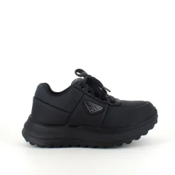 Sygeplejebutikken Kondi Sko|Stødabsorberende Sko*Sort damesko i blød PU med snørebånd og dekorative syninger – komfortabel hverdagssko