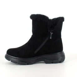 Sygeplejebutikken Kort Støvle Dame|Vinterstøvler Damer*Sort damestøvle med varmt for og lynlås