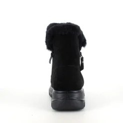Sygeplejebutikken Kort Støvle Dame|Vinterstøvler Damer*Sort damestøvle med varmt for og lynlås
