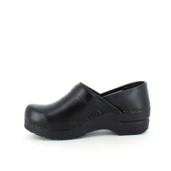 Sanita Clogs|Træsko Dame Modeller*Sort fleksibel -træsko med hælkappe.