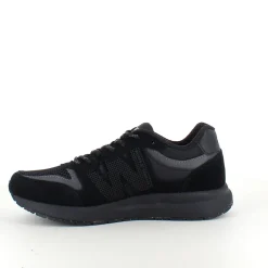 Woden Kondi Sko|Stødabsorberende Sko*Sort letvægtssko i åndbart materiale fra .