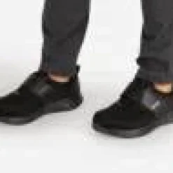 MBT Gængesål|Gængesål*Sort letvægts herresko med velcro