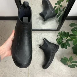 Green Comfort Gummistøvler*Sort mønstret luksus gummistøvle med svangstøtte