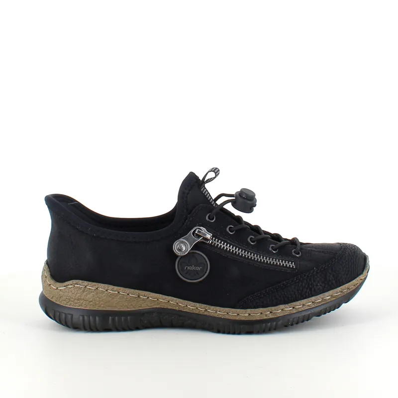 Rieker Knyster - Hallux Valgus|Diabetes Fødder*Sort slip-on sneakers