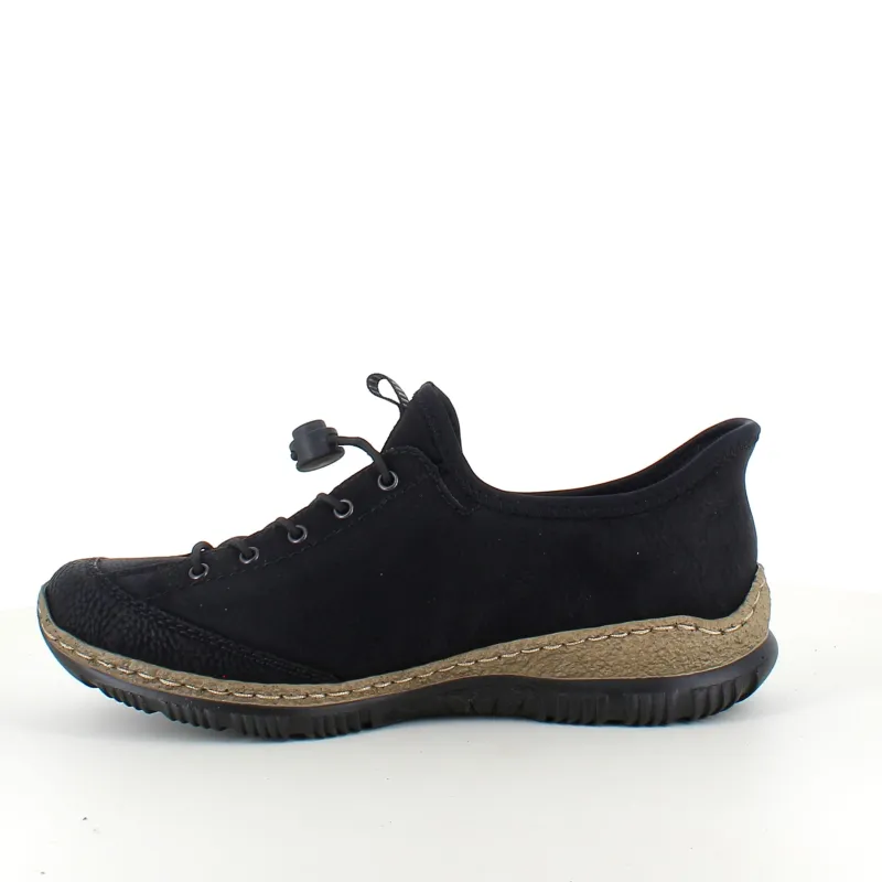 Rieker Knyster - Hallux Valgus|Diabetes Fødder*Sort slip-on sneakers