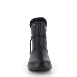 Rieker Kort Støvle Dame|Billige Vinter Støvler*Sort støvle med elegante detaljer