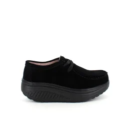 Sygeplejebutikken Sko På Tilbud*Sort ruskindssko med gængesål og svangstøtte