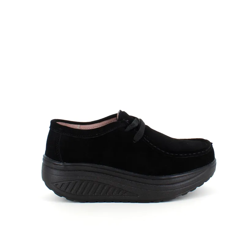 Sygeplejebutikken Sko På Tilbud*Sort ruskindssko med gængesål og svangstøtte