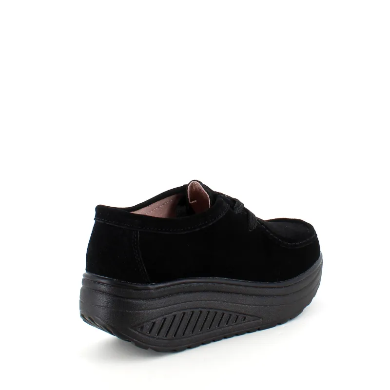 Sygeplejebutikken Sko På Tilbud*Sort ruskindssko med gængesål og svangstøtte