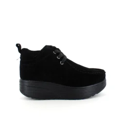 Sygeplejebutikken Sko På Tilbud*Sort ruskindssko med let foring og gængesål