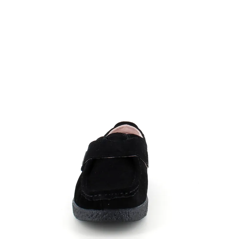 Sygeplejebutikken Sko Til Ældre|Sko Med Velcro*Sort ruskindssko med velcrolukning og gummisål