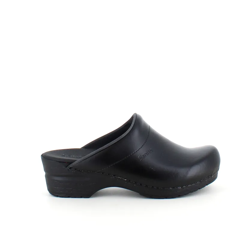 Sanita Clogs|Træsko Dame Modeller*Sort tøffel træsko med fleksibel bund