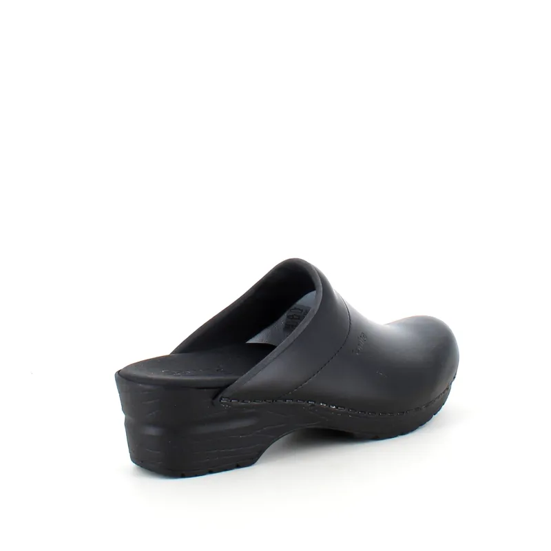 Sanita Clogs|Træsko Dame Modeller*Sort tøffel træsko med fleksibel bund