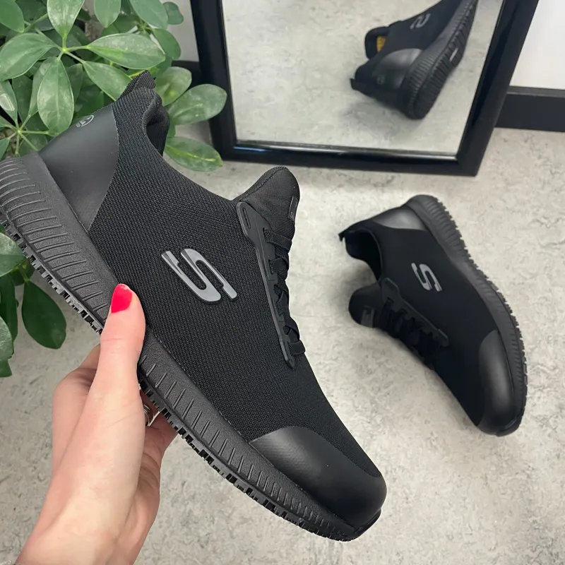 Skechers Esd Fodtøj|Leddegigt*Sort work sko med ESD