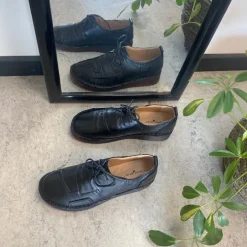 Sygeplejebutikken Sko På Tilbud*Sort skind snøresko med god stødabsorbering