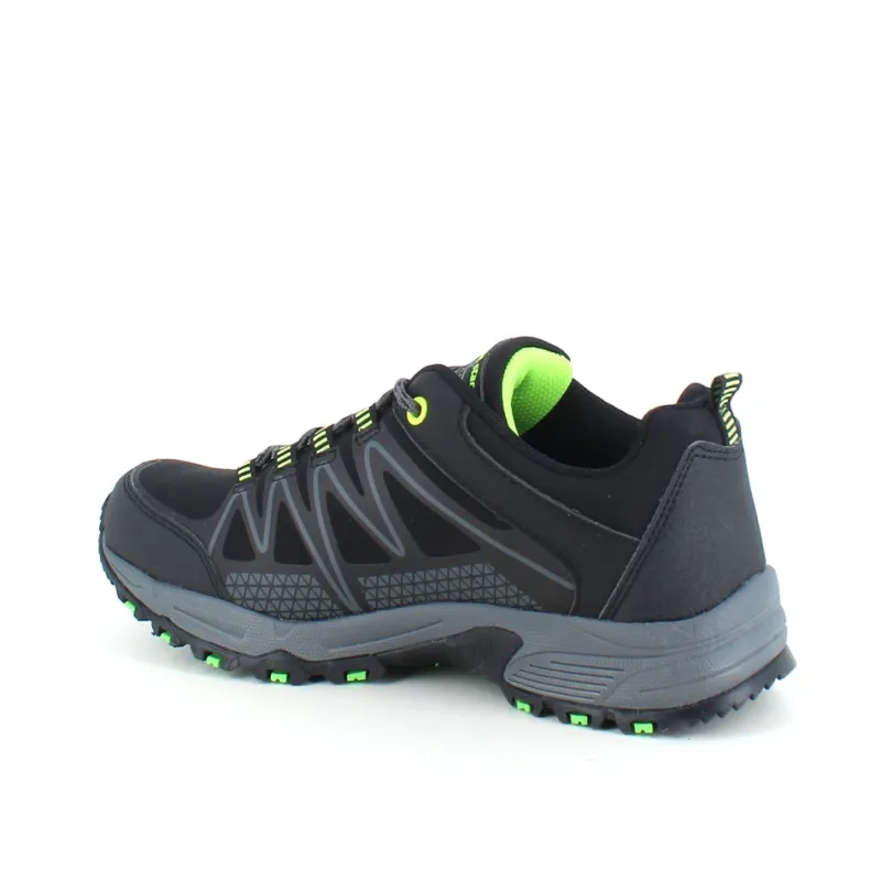 Sygeplejebutikken Sko På Tilbud*Sort sko med overdel i eftergiveligt softshell med limegrønne detaljer