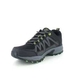 Sygeplejebutikken Sko På Tilbud*Sort sko med overdel i eftergiveligt softshell med limegrønne detaljer